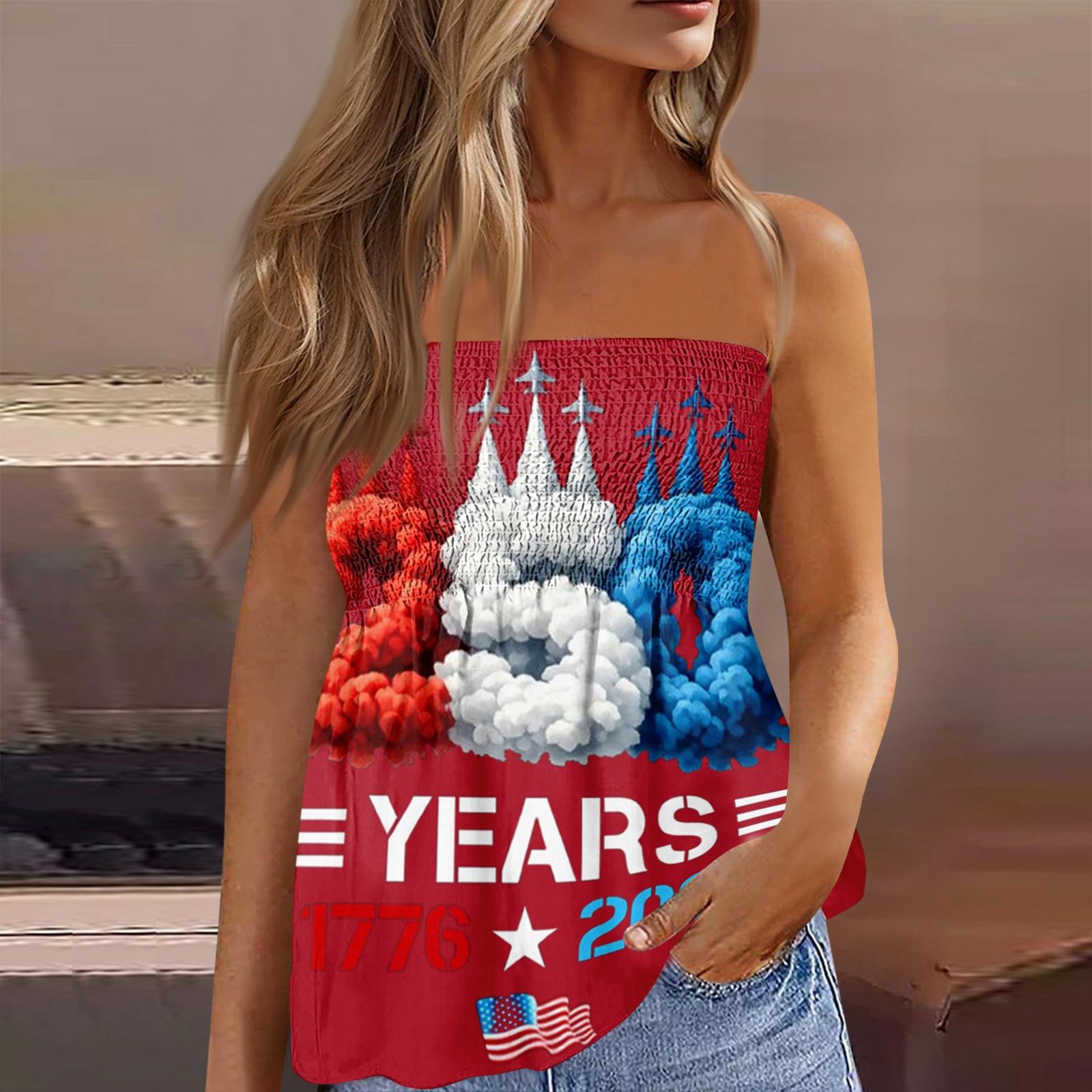Women s Fashionable Sexy Backless Elastic Independence Day Print Bandeau Top XL червоний
Women s Fashionable Sexy Backless Elastic Independence Day Print Bandeau Top XL червоний