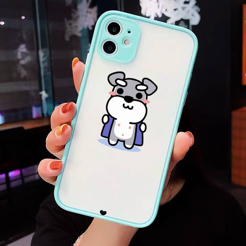Чехол для телефона с изображением собаки шнауцера для iPhone 12 11 Mini Pro XR XS Max 7 8 Plus X Матовая прозрачная синяя задняя крышка iPhone12
Чехол для телефона с изображением собаки шнауцера для iPhone 12 11 Mini Pro XR XS Max 7 8 Plus X Матовая прозрачная синяя задняя крышка iPhone12