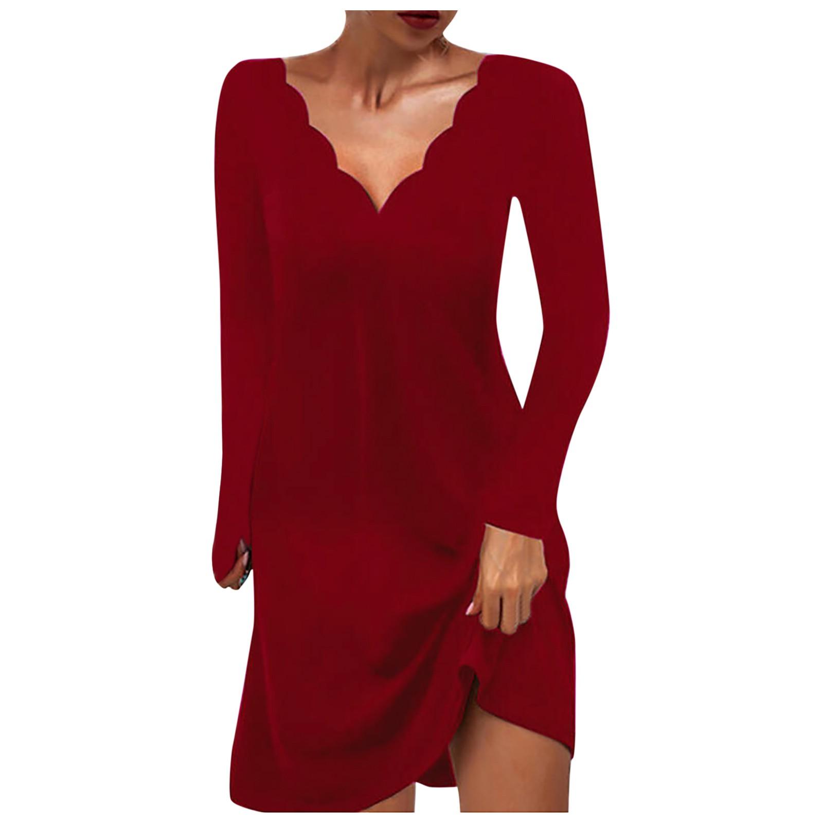 Women s And Winter Fashion Color Sexy Dresses Long Sleeve Long Dress XL червоний
Women s And Winter Fashion Color Sexy Dresses Long Sleeve Long Dress XL червоний