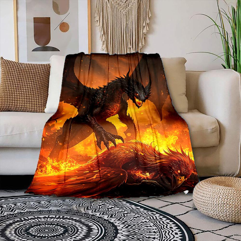 Multiple size Dragon and phoenix in flames Print Blanket Warm Soft Suitable for All Seasons for Home Sofa Travel Camping Picnics 75x100cm
Multiple size Dragon and phoenix in flames Print Blanket Warm Soft Suitable for All Seasons for Home Sofa Travel Camping Picnics 75x100cm