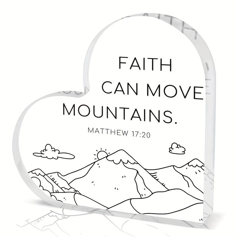 Classic Acrylic Inspirational Christian Gift with Bible Verse Faith Can Move Mountains - Matthew 17:20, Window Mount, Multipurpose Religious 10*10cm
Classic Acrylic Inspirational Christian Gift with Bible Verse Faith Can Move Mountains - Matthew 17:20, Window Mount, Multipurpose Religious 10*10cm