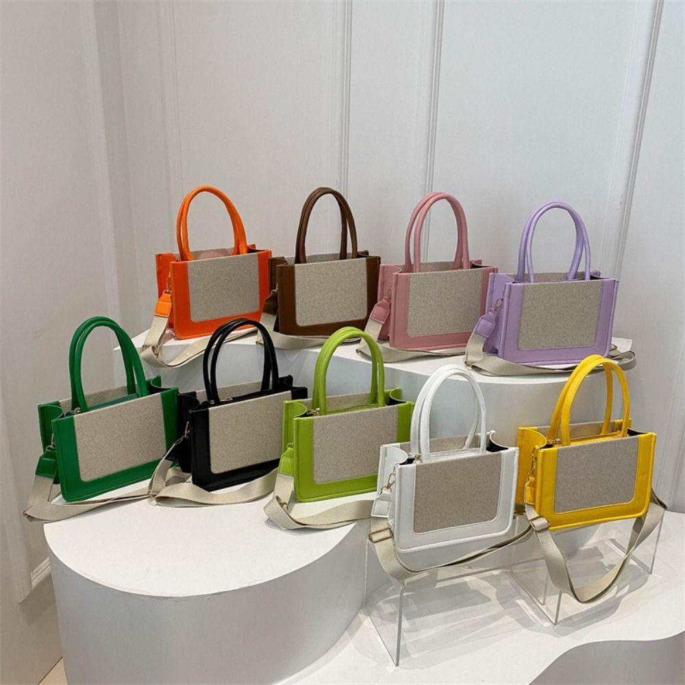 Top-Handle Splicing Color Handbag Square Grass Woven Crossbody Bag Woven Shoulder Bag Travel темно-зелений колір
Top-Handle Splicing Color Handbag Square Grass Woven Crossbody Bag Woven Shoulder Bag Travel темно-зелений колір