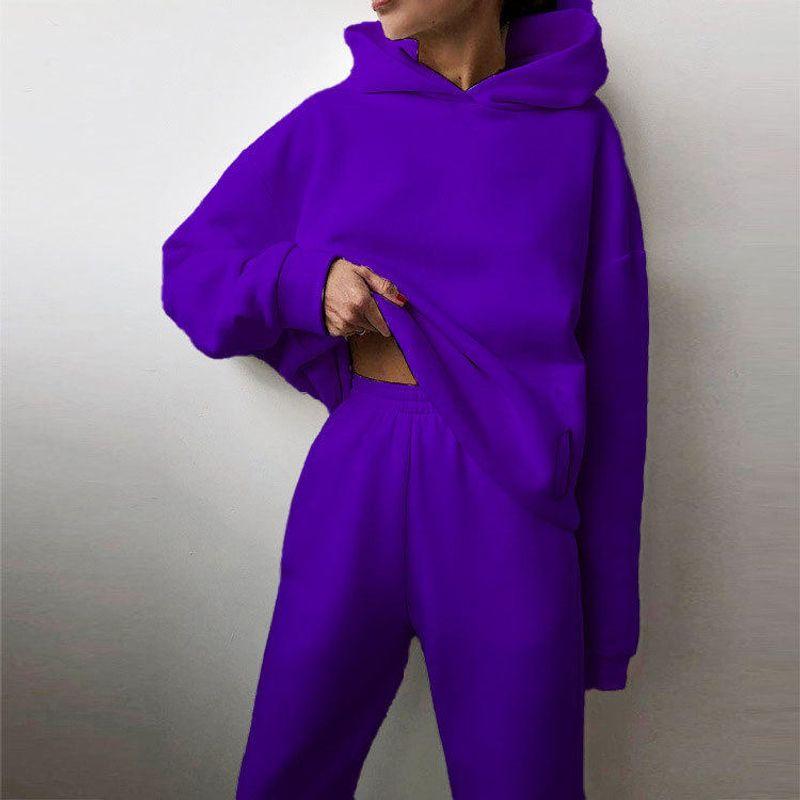 2026 Amazon Women s Solid Color Casual Fashion Sports Pants Two-Piece Sweatshirt Set Women s Spring and Winter Deep purple S
2026 Amazon Women s Solid Color Casual Fashion Sports Pants Two-Piece Sweatshirt Set Women s Spring and Winter Deep purple S