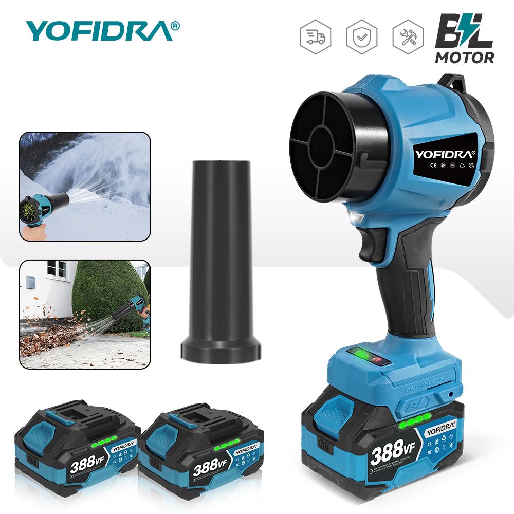 YOFIDRA 350M/S Brushless Electric Turbo Fan Blower 3000W Cordless Jet Snow Leaf Dust Air Blowing Tool for Makita 18V Battery Without battery
YOFIDRA 350M/S Brushless Electric Turbo Fan Blower 3000W Cordless Jet Snow Leaf Dust Air Blowing Tool for Makita 18V Battery Without battery