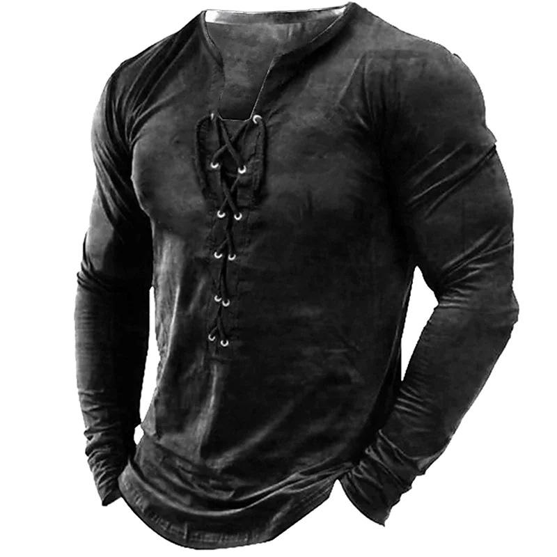 Spring Men s Velvet Henley Shirt Lace-Up V-Neck Casual Long Sleeve Top S
Spring Men s Velvet Henley Shirt Lace-Up V-Neck Casual Long Sleeve Top S