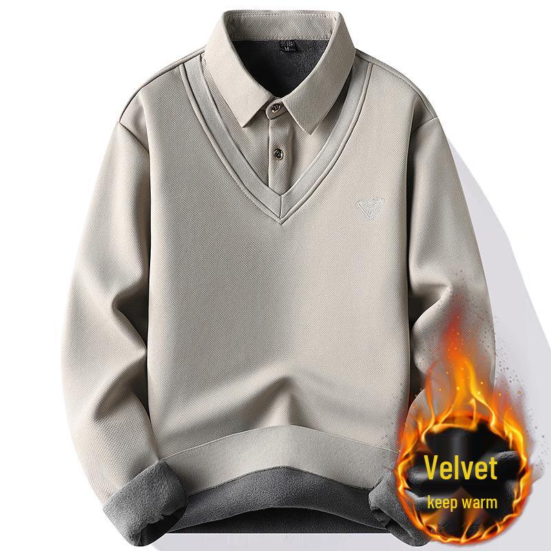 Мужской теплый свитер с флисовой подкладкой, с эффектом двух предметов и воротником-рубашкой 3XL
Мужской теплый свитер с флисовой подкладкой, с эффектом двух предметов и воротником-рубашкой 3XL