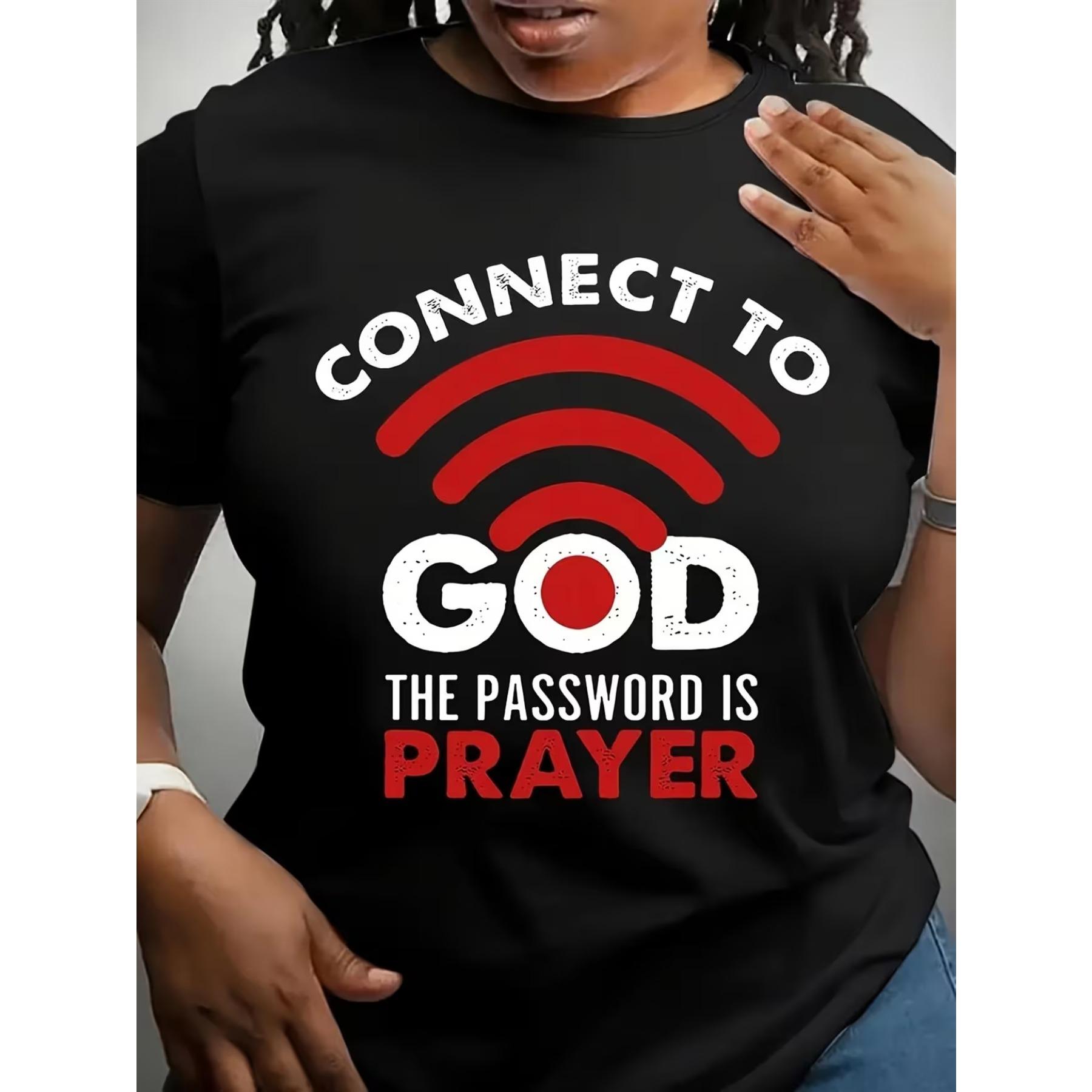 Women s Faith-Based T-Shirt - Connect To God Prayer Apparel, Casual Round Neck Short Sleeve Tee XXL чорний
Women s Faith-Based T-Shirt - Connect To God Prayer Apparel, Casual Round Neck Short Sleeve Tee XXL чорний