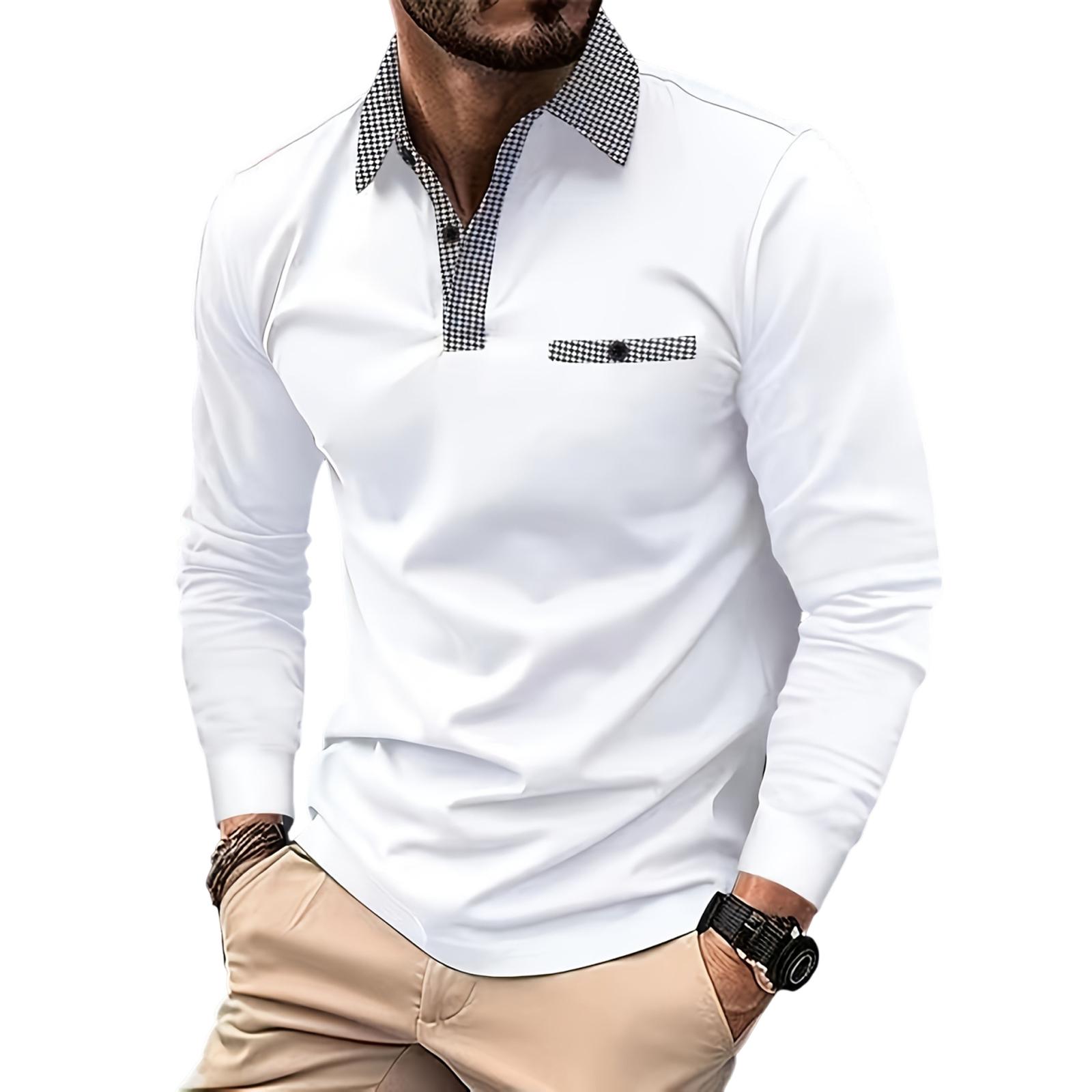 Чоловіча футболка з коротким рукавом з коміром-стійкою Топ Кольорова сорочка XL білий
Чоловіча футболка з коротким рукавом з коміром-стійкою Топ Кольорова сорочка XL білий