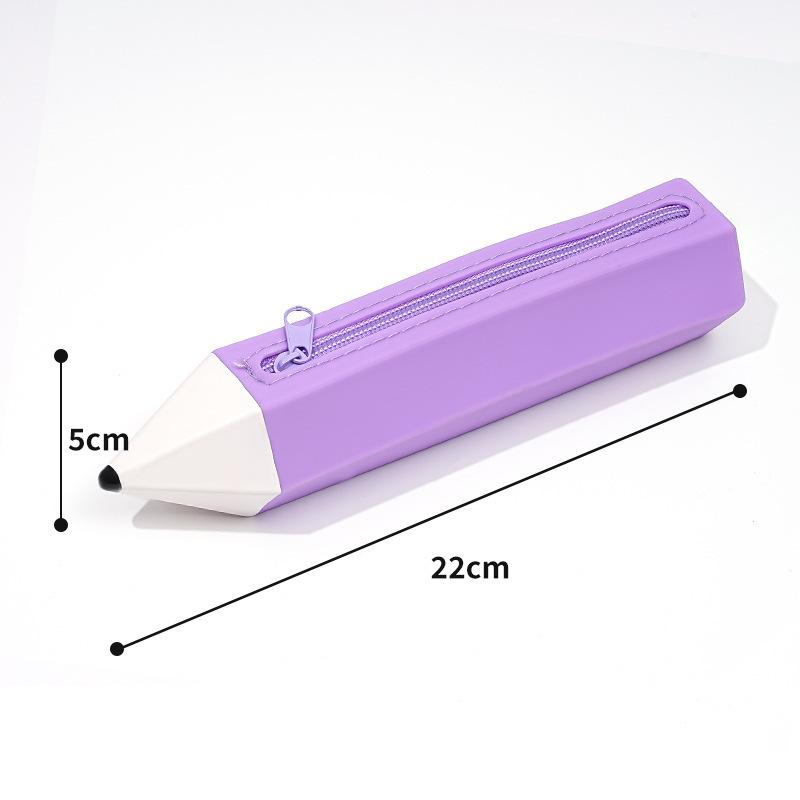 Silicone pencil-shaped pencil case/stationery bag, soft and easy to clean, simple student stationery bag 1pcs
Silicone pencil-shaped pencil case/stationery bag, soft and easy to clean, simple student stationery bag 1pcs