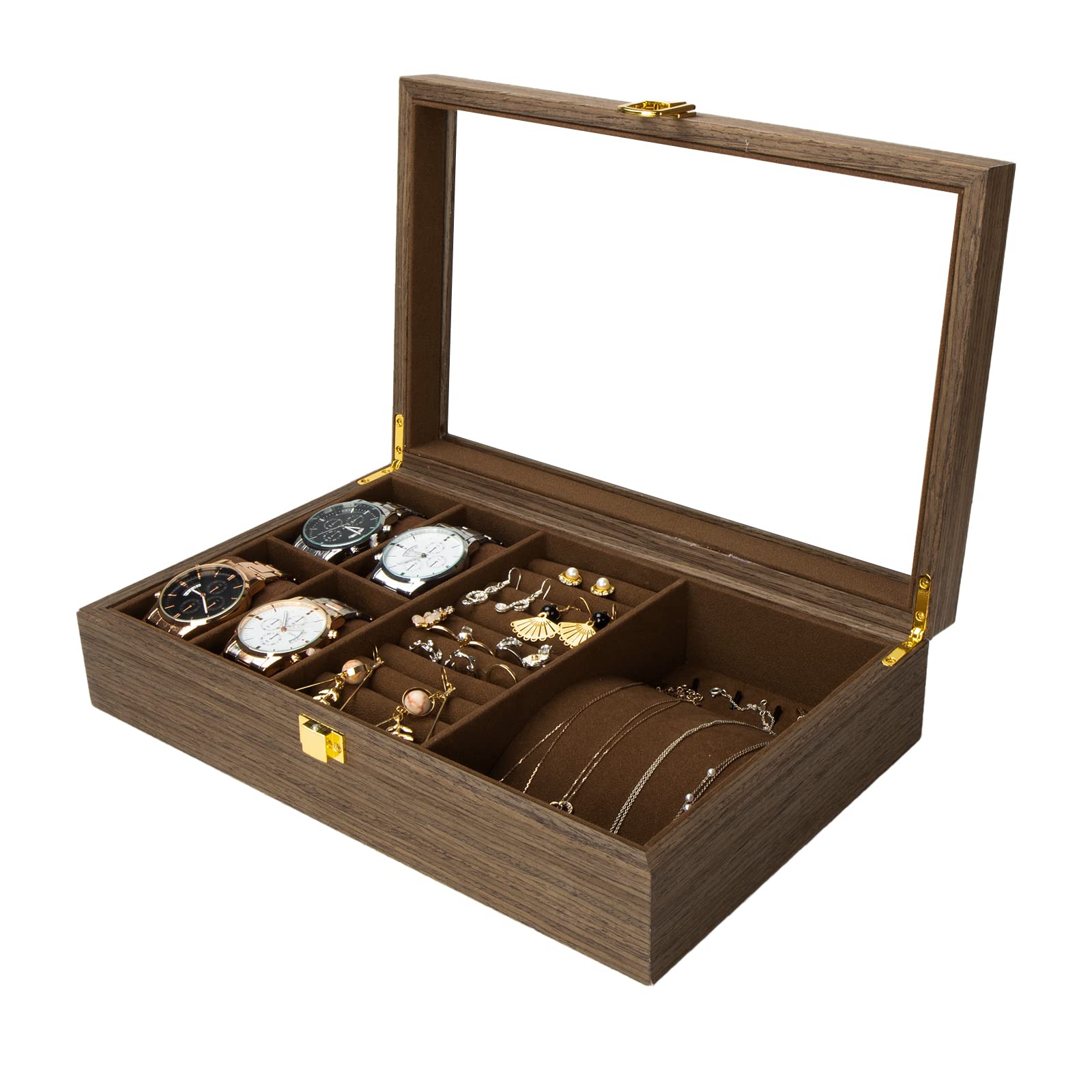 Calife Luxury Wooden Watch Case Jewelry Storage Box for 4 and Collection Jewelry Brown Watches, Necklaces, Rings, Earrings, Case, Box,
Calife Luxury Wooden Watch Case Jewelry Storage Box for 4 and Collection Jewelry Brown Watches, Necklaces, Rings, Earrings, Case, Box,