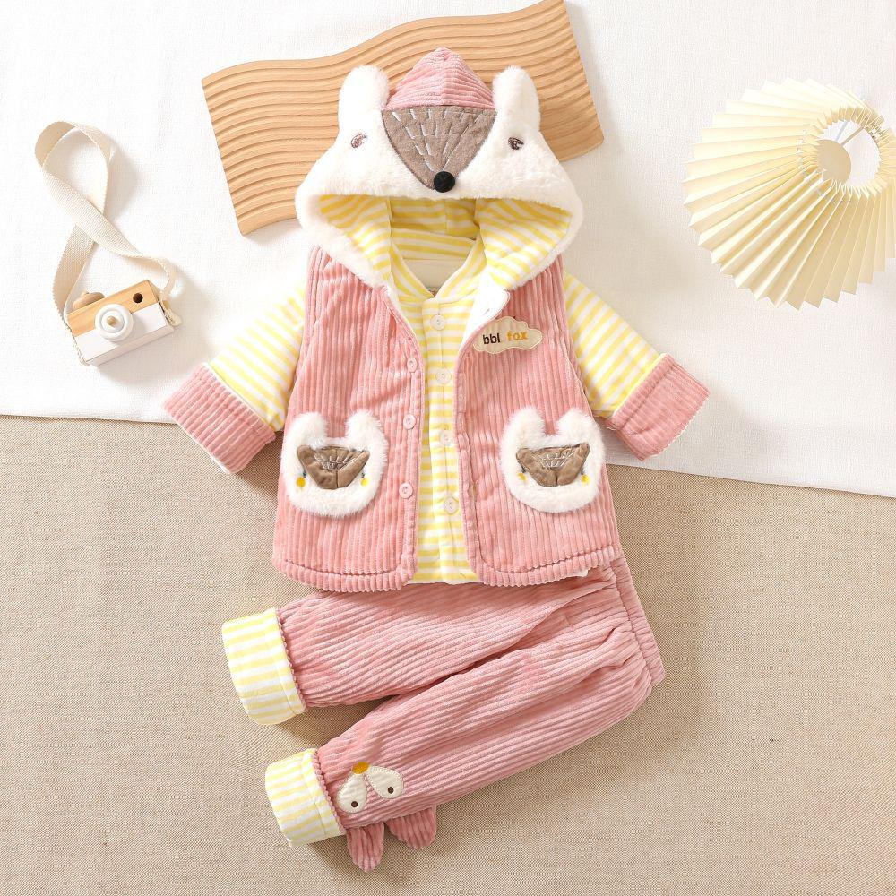 Cotton Corduroy Vest 3-Piece Set for Baby Boys & Girls, Padded Outerwear for Infants & Toddlers, Ages 0-2. 73 (3-8 months)
Cotton Corduroy Vest 3-Piece Set for Baby Boys & Girls, Padded Outerwear for Infants & Toddlers, Ages 0-2. 73 (3-8 months)