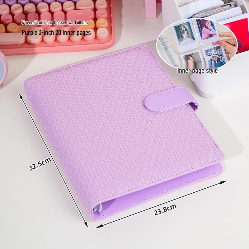 Альбом для карточек А5 из ПУ - В погоне за звездами: 3-дюймовая Открытка и Хранение Айдол-карточек, Четырехсеточный Альбом для Полароидных Фото
Альбом для карточек А5 из ПУ - В погоне за звездами: 3-дюймовая Открытка и Хранение Айдол-карточек, Четырехсеточный Альбом для Полароидных Фото