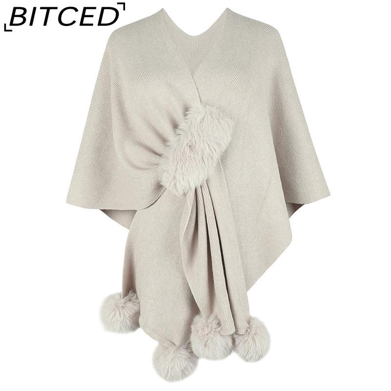 BITCED Solid Colour Pom-Pom Cape Sweater Autumn/Winter Ladies Shawl Knitted Cardigan One size абрикосовый
BITCED Solid Colour Pom-Pom Cape Sweater Autumn/Winter Ladies Shawl Knitted Cardigan One size абрикосовый
