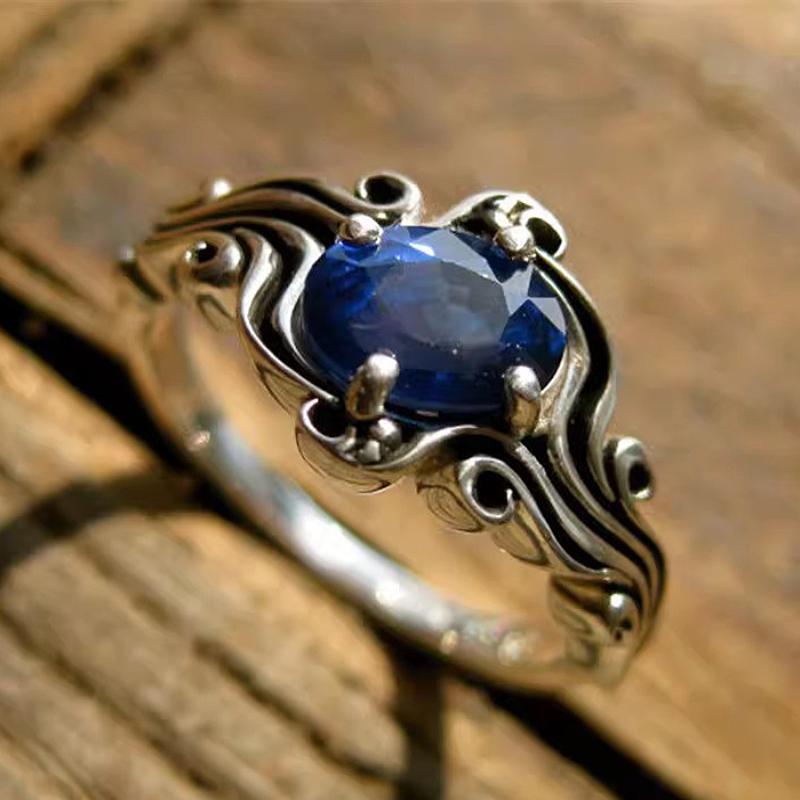 Huitan Inlaid Blue CZ Lady Rings Copper Color Vintage Wave Design for Party Holiday Daily Versatile Delicate Accessories Zircon 6
Huitan Inlaid Blue CZ Lady Rings Copper Color Vintage Wave Design for Party Holiday Daily Versatile Delicate Accessories Zircon 6