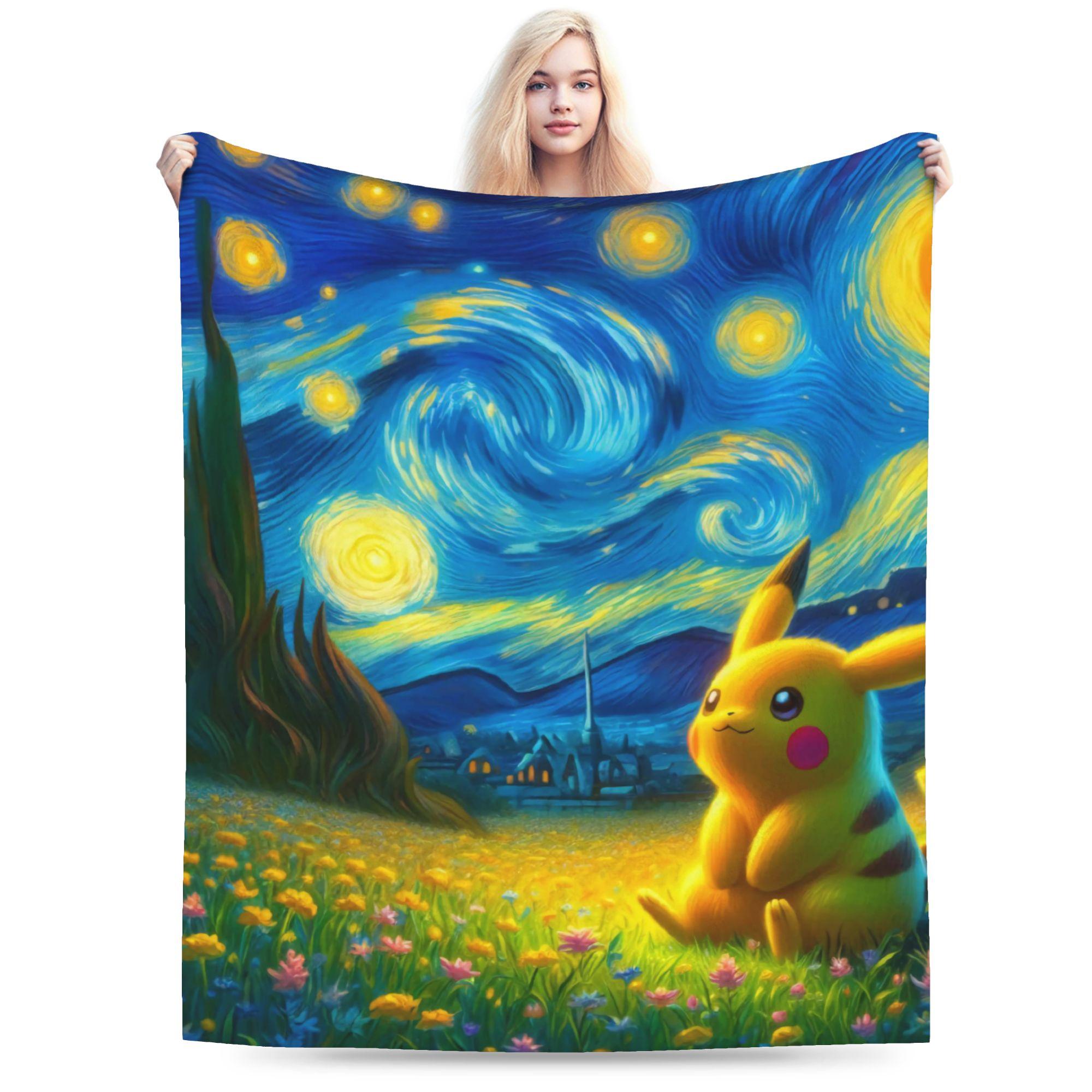 Pokemon Charmander Flannel Blanket Winter Van Goghs oil painting style Soft Durable Throw Blanket for Home Decor Sofa Bed Cover 75x100cm
Pokemon Charmander Flannel Blanket Winter Van Goghs oil painting style Soft Durable Throw Blanket for Home Decor Sofa Bed Cover 75x100cm