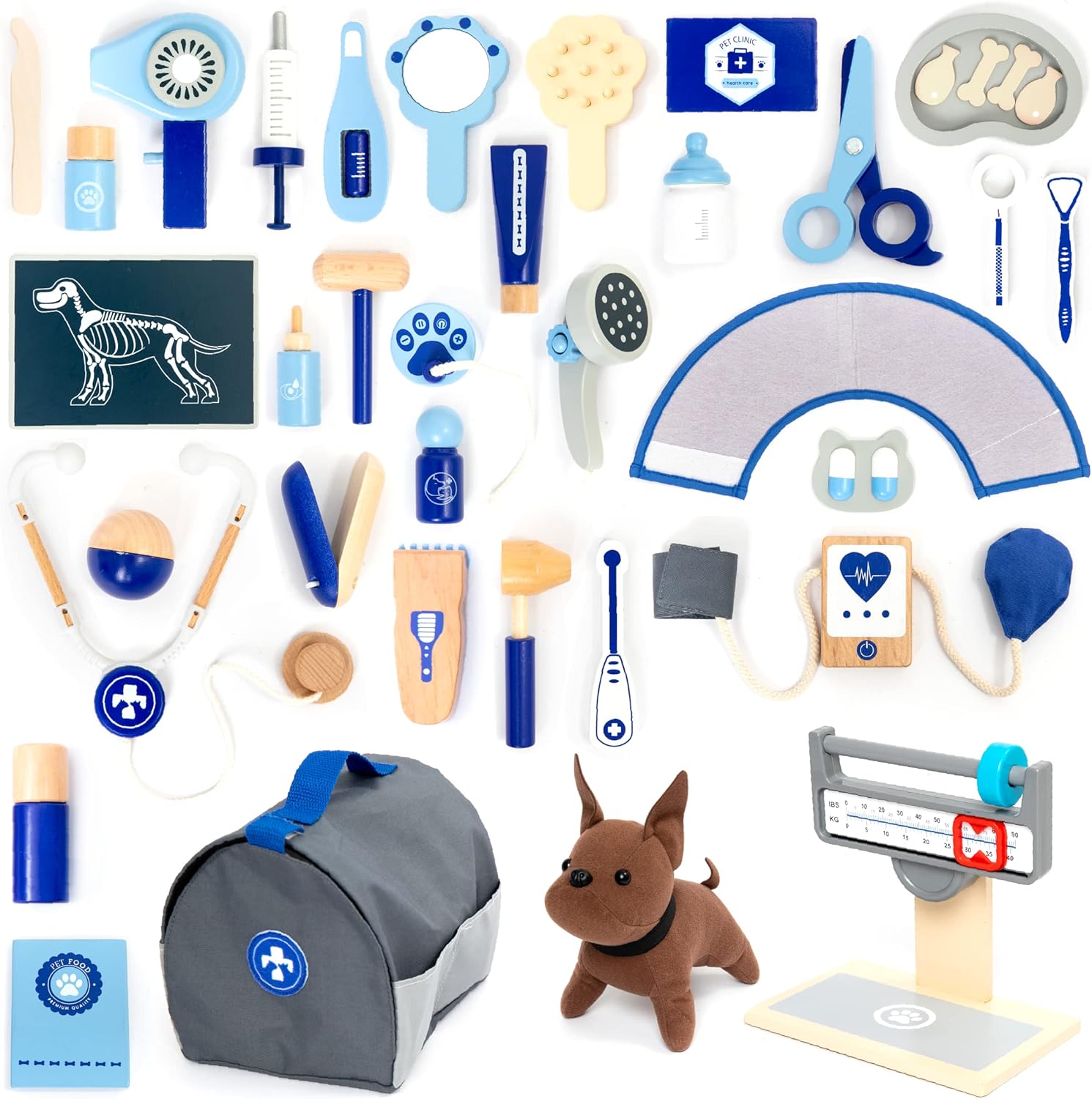 Doctor Kit for Kids, Wooden Pretend Play 37 Pcs Pet Care Play Set Doctor Playset for Toddlers, Montessori Toys Dentist Kit for 3
Doctor Kit for Kids, Wooden Pretend Play 37 Pcs Pet Care Play Set Doctor Playset for Toddlers, Montessori Toys Dentist Kit for 3