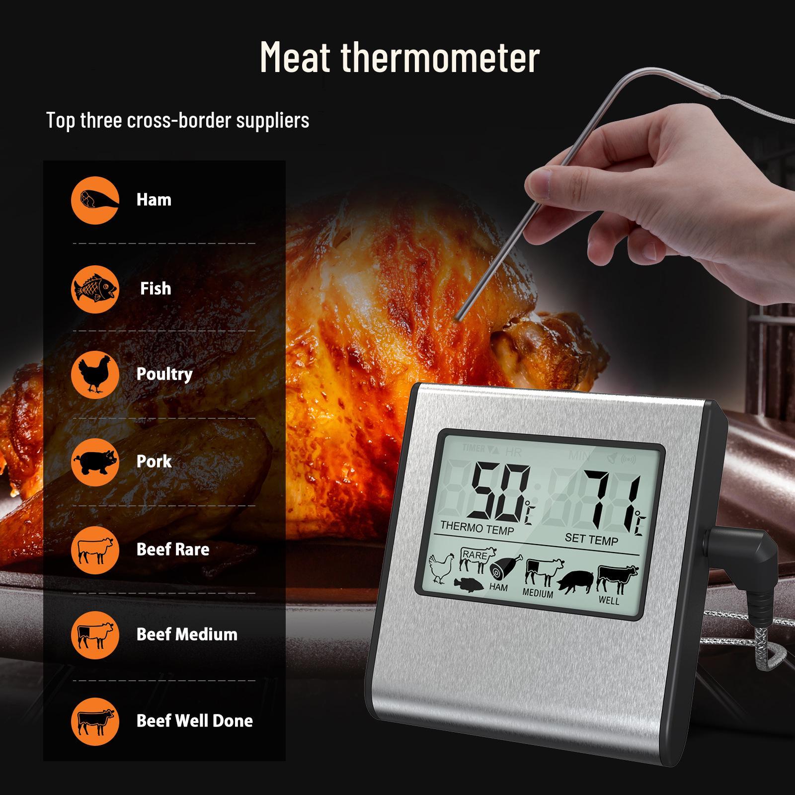 Електронний термометр-щуп для м яса та олії для BBQ та кухні Barbecue Thermometer 2326
Електронний термометр-щуп для м яса та олії для BBQ та кухні Barbecue Thermometer 2326