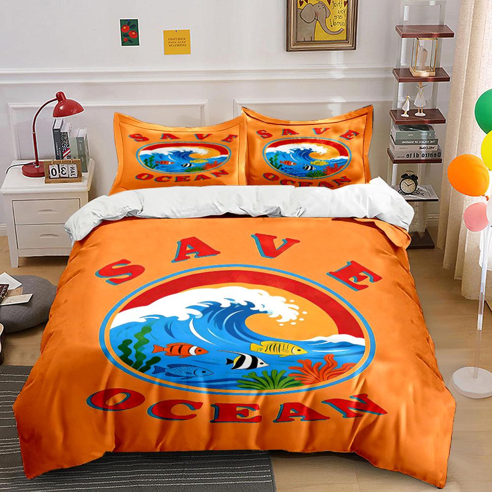 Wave, fish, coral, text. Bedding sets Duvet cover sets Duvet covers Pillowcases(1 * Duvet Cover 2 * Pillowcases, without duvet insert) 135x200cm
Wave, fish, coral, text. Bedding sets Duvet cover sets Duvet covers Pillowcases(1 * Duvet Cover 2 * Pillowcases, without duvet insert) 135x200cm