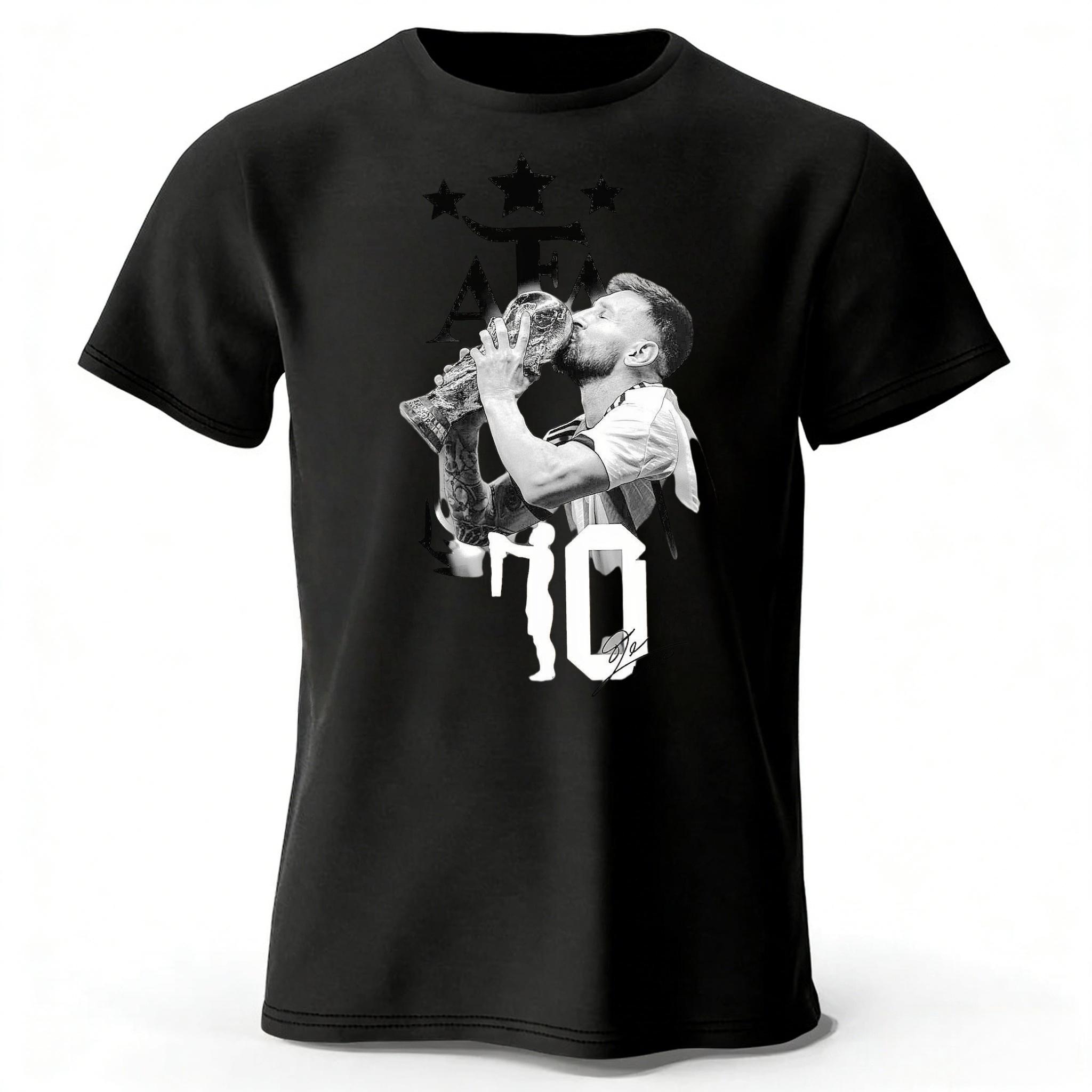 Messi Champion Commemorative Cotton Short Sleeve Mens Comfortable Loose Large Running Fitness Tshirt S
Messi Champion Commemorative Cotton Short Sleeve Mens Comfortable Loose Large Running Fitness Tshirt S