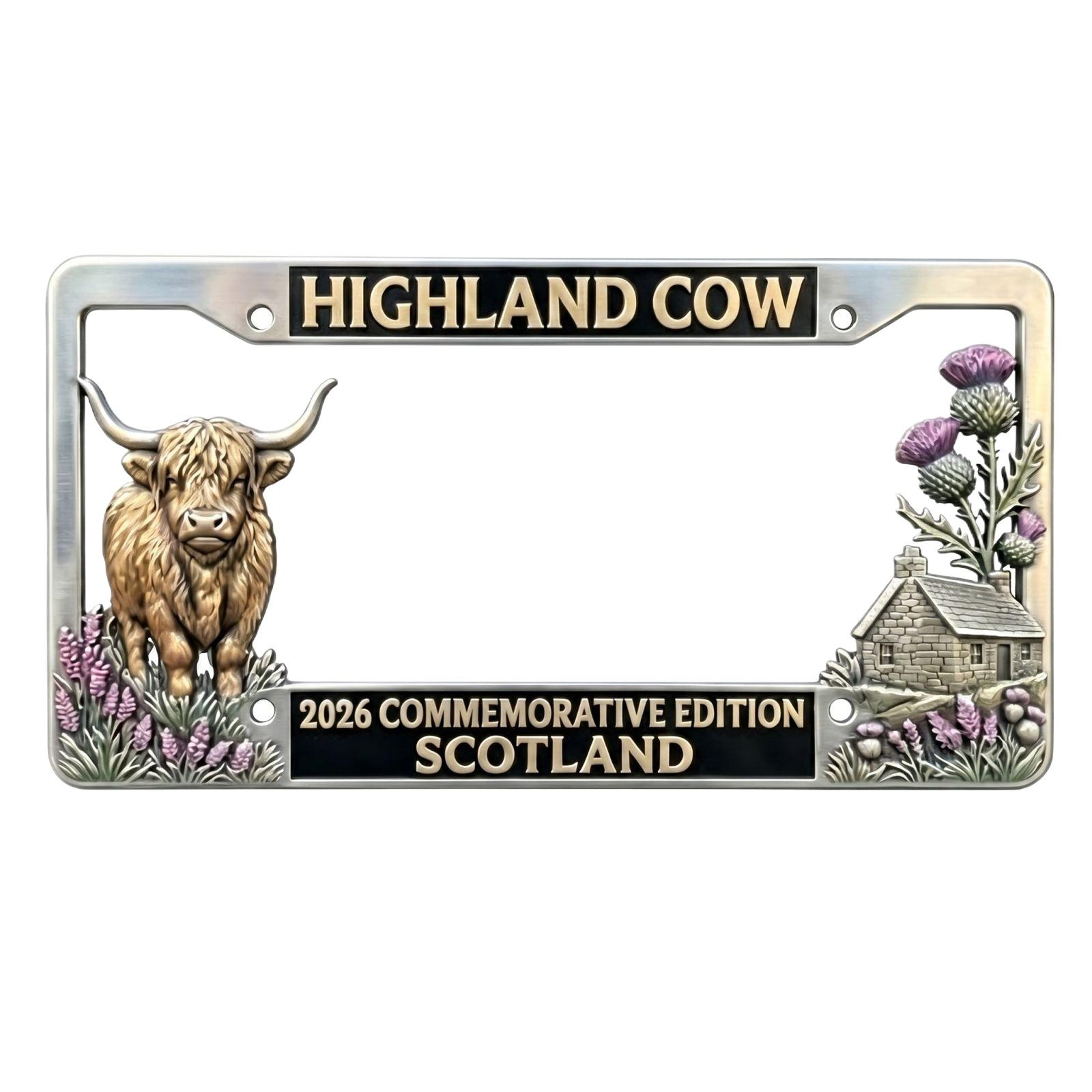 Highland Cow 2026 Commemorative Edition Scotland License Plate Frame Durable Metal Design Suitable for Standard Vehicle Plates One Size
Highland Cow 2026 Commemorative Edition Scotland License Plate Frame Durable Metal Design Suitable for Standard Vehicle Plates One Size