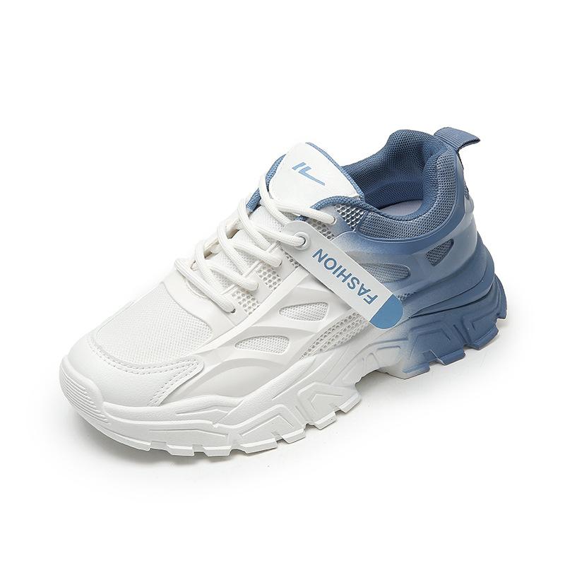 Градиентные цветные папины туфли весна и осень новые корейские модные сетчатые дышащие и носибельные повседневные женские кроссовки с толстой подошвой 40 синий
Градиентные цветные папины туфли весна и осень новые корейские модные сетчатые дышащие и носибельные повседневные женские кроссовки с толстой подошвой 40 синий