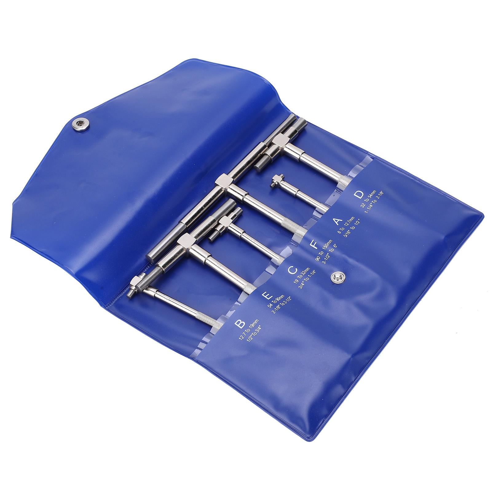 Набор из 6 регулируемых измерителей внутреннего диаметра TShaped для быстрых внутренних измерений отверстий
Набор из 6 регулируемых измерителей внутреннего диаметра TShaped для быстрых внутренних измерений отверстий