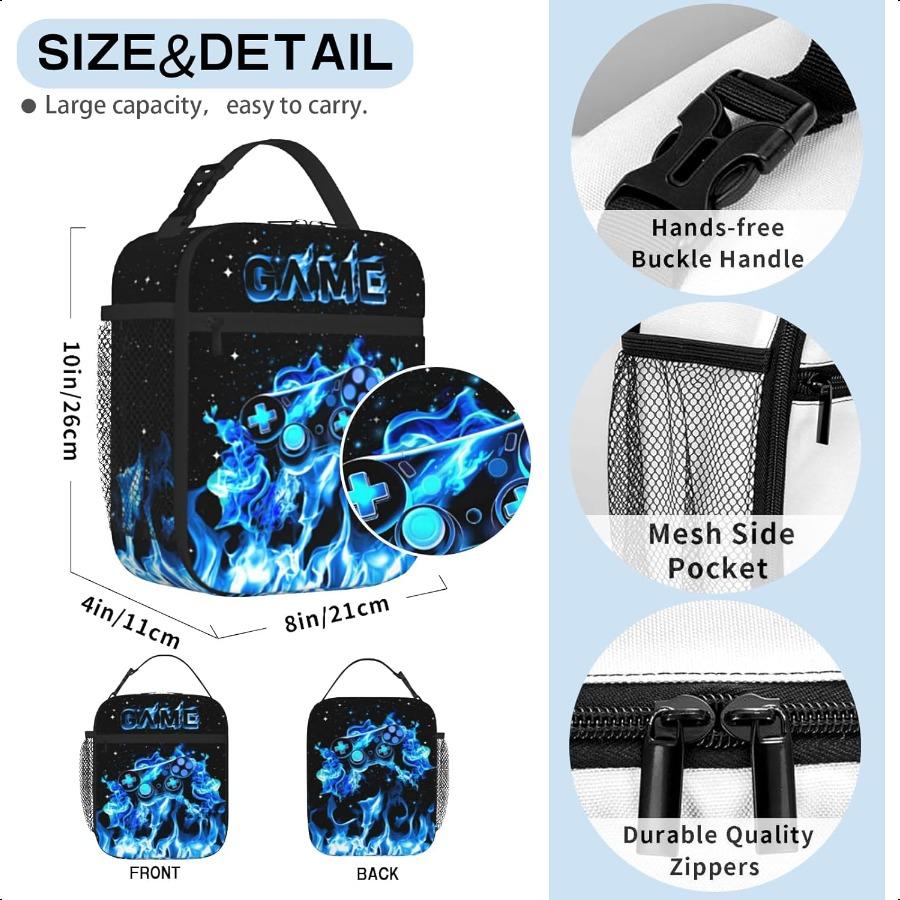 Boys Lunch Box for School Blue Video Game Insulated Lunch Bag for Boy Girls Gamepad Lunchbox Video Game Lunch box with Adjustab United States
Boys Lunch Box for School Blue Video Game Insulated Lunch Bag for Boy Girls Gamepad Lunchbox Video Game Lunch box with Adjustab United States