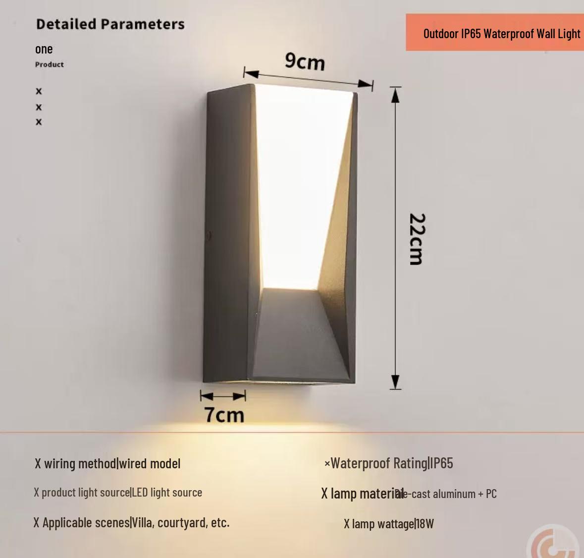 Modern Minimalist Waterproof Outdoor Wall Light for Entrances, Gardens, and Courtyards
Modern Minimalist Waterproof Outdoor Wall Light for Entrances, Gardens, and Courtyards