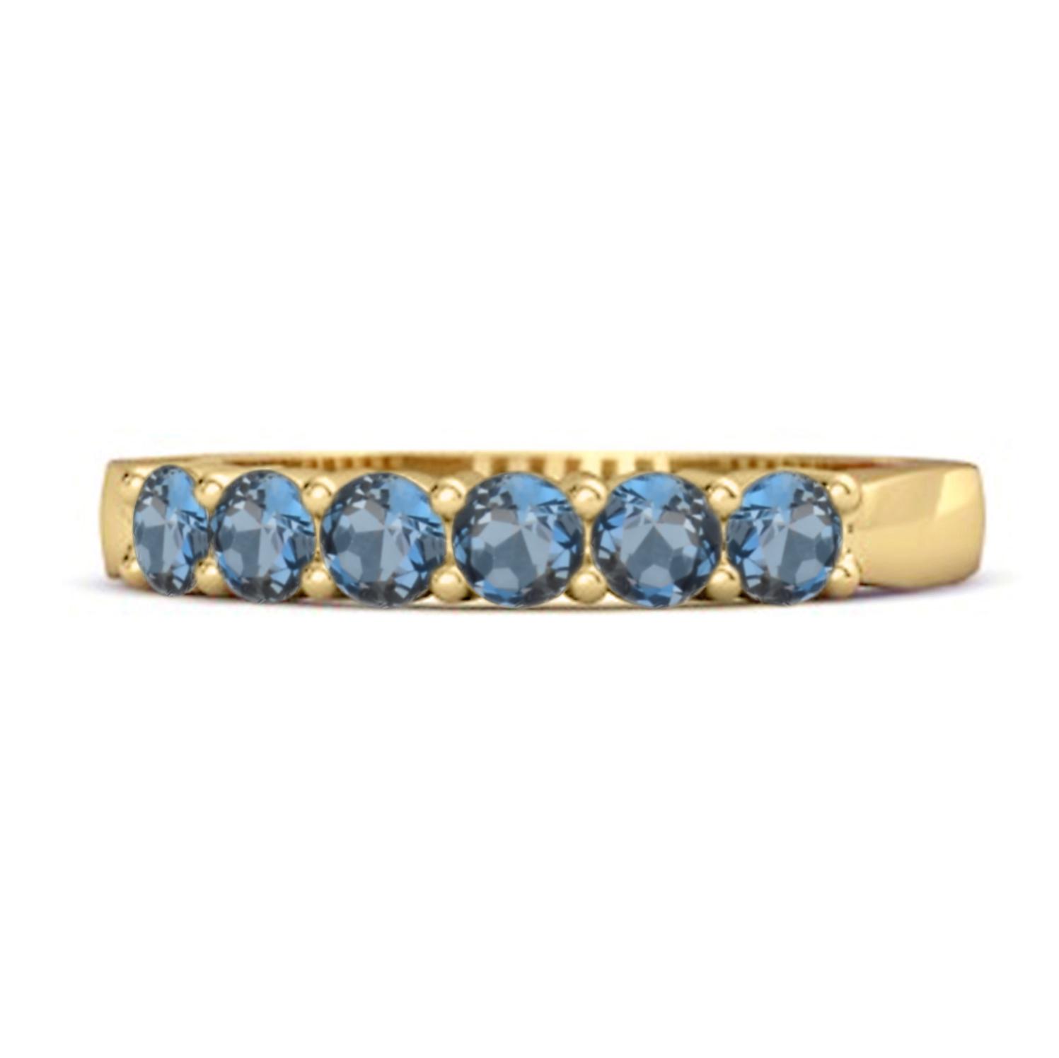 London Blue Topaz Half Eternity Band Ring - 925 Sterling Silver Gold Vermeil 6 жовтий
London Blue Topaz Half Eternity Band Ring - 925 Sterling Silver Gold Vermeil 6 жовтий