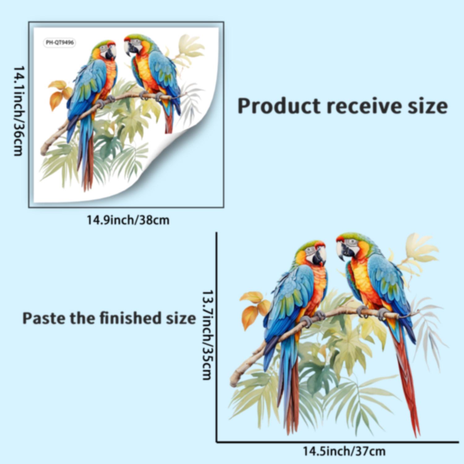 Декоративная наклейка на стену и потолок «Два попугая на ветке» для дома
Декоративная наклейка на стену и потолок «Два попугая на ветке» для дома