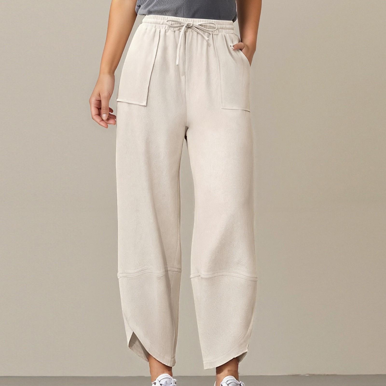 Women s Barrel Linen Pants Wide Leg Pants Baggy Sweatpants Palazzo Drawstring Elastic Waist With Pockets Beach L белый
Women s Barrel Linen Pants Wide Leg Pants Baggy Sweatpants Palazzo Drawstring Elastic Waist With Pockets Beach L белый
