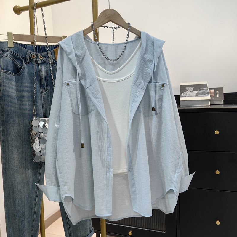 Women s Long Sleeve Hooded Shirt Pleated Sun Protection Casual Loose Cardigan Top Summer Style Korean Version Versatile 3XL жовтий
Women s Long Sleeve Hooded Shirt Pleated Sun Protection Casual Loose Cardigan Top Summer Style Korean Version Versatile 3XL жовтий