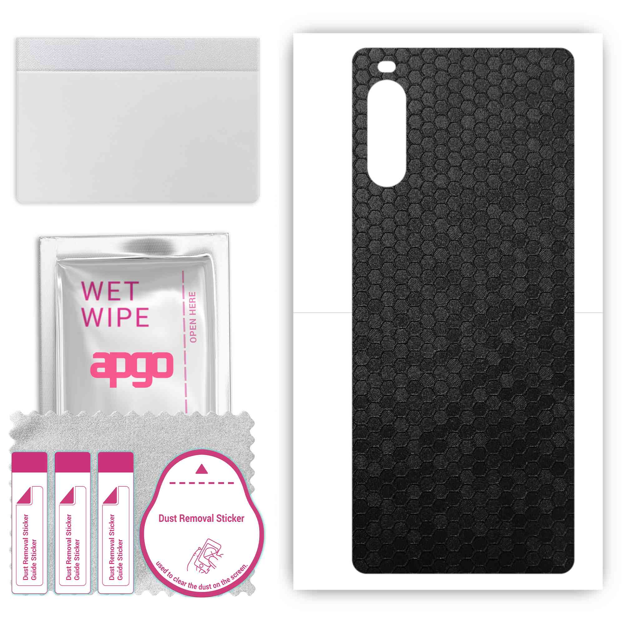 apgo Protective Skin Sticker for the back compatible with Sony Xperia 10 III SOG04, Wrap Film, Foil, Vinyl - Pattern Black Honeycomb
apgo Protective Skin Sticker for the back compatible with Sony Xperia 10 III SOG04, Wrap Film, Foil, Vinyl - Pattern Black Honeycomb