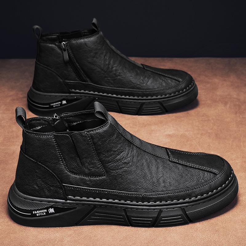 Autumn and winter new side zipper middle help casual tooling trendy shoes Martin boots retro men s shoes 39 чорний
Autumn and winter new side zipper middle help casual tooling trendy shoes Martin boots retro men s shoes 39 чорний