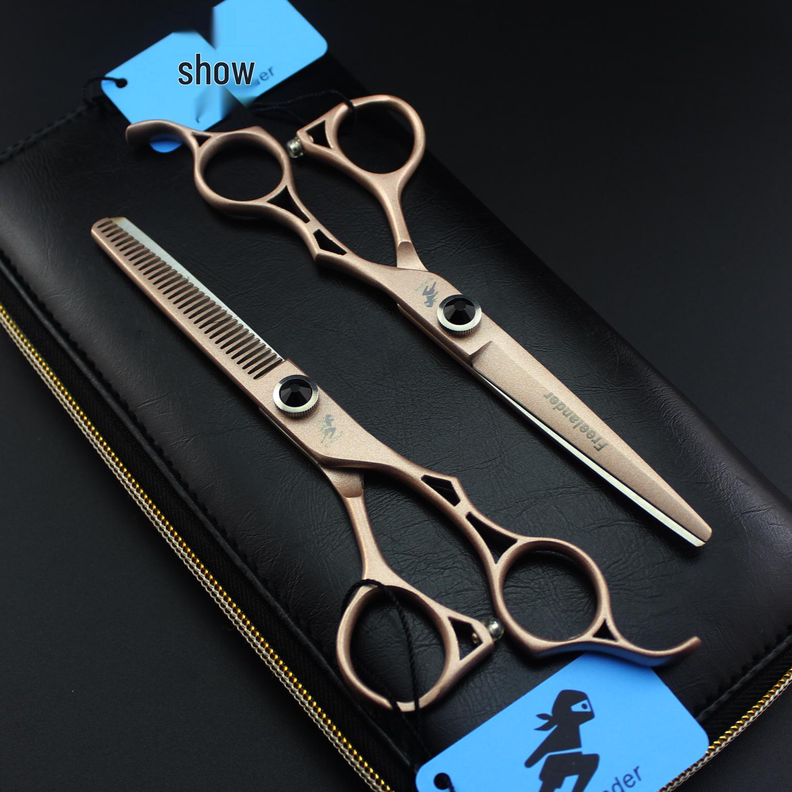 6.0 Shenxingzhe Gold Hollow Handle Hairdressing Scissors, Straight & Thinning Shears Straight Shears
6.0 Shenxingzhe Gold Hollow Handle Hairdressing Scissors, Straight & Thinning Shears Straight Shears