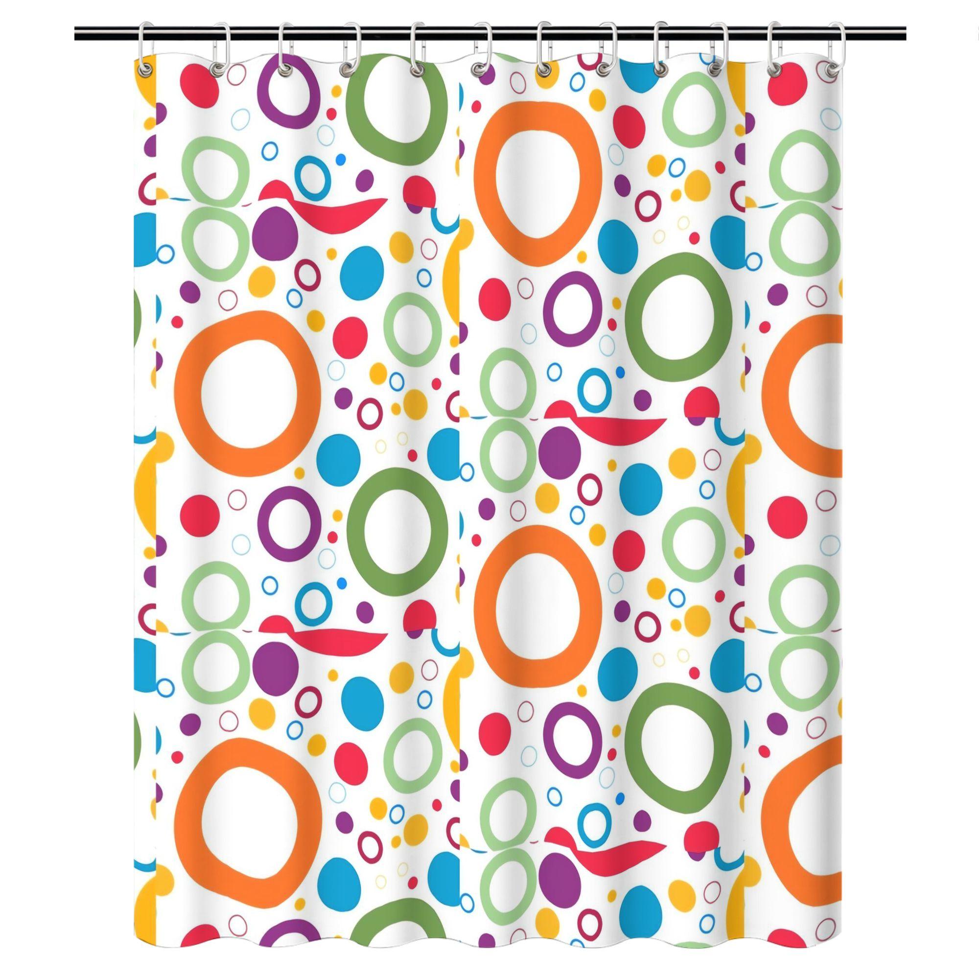 Colorful Circles And Bubbles Shower Curtain 3D Abstract Pattern With Hooks Modern Bathroom Decor For Urban Apartment W60H190(CM)-1 Pcs
Colorful Circles And Bubbles Shower Curtain 3D Abstract Pattern With Hooks Modern Bathroom Decor For Urban Apartment W60H190(CM)-1 Pcs