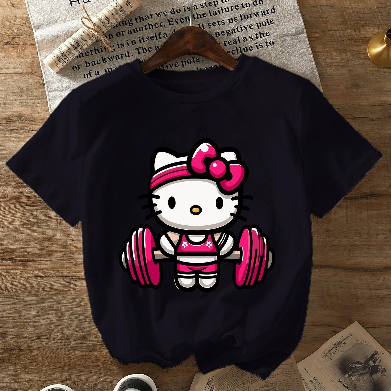 Summer New Sports Hello Kitty Print Cotton Fashion Cartoon Tshirt Womens Fashion Y2K Retro Design Shortsleeved Top L
Summer New Sports Hello Kitty Print Cotton Fashion Cartoon Tshirt Womens Fashion Y2K Retro Design Shortsleeved Top L