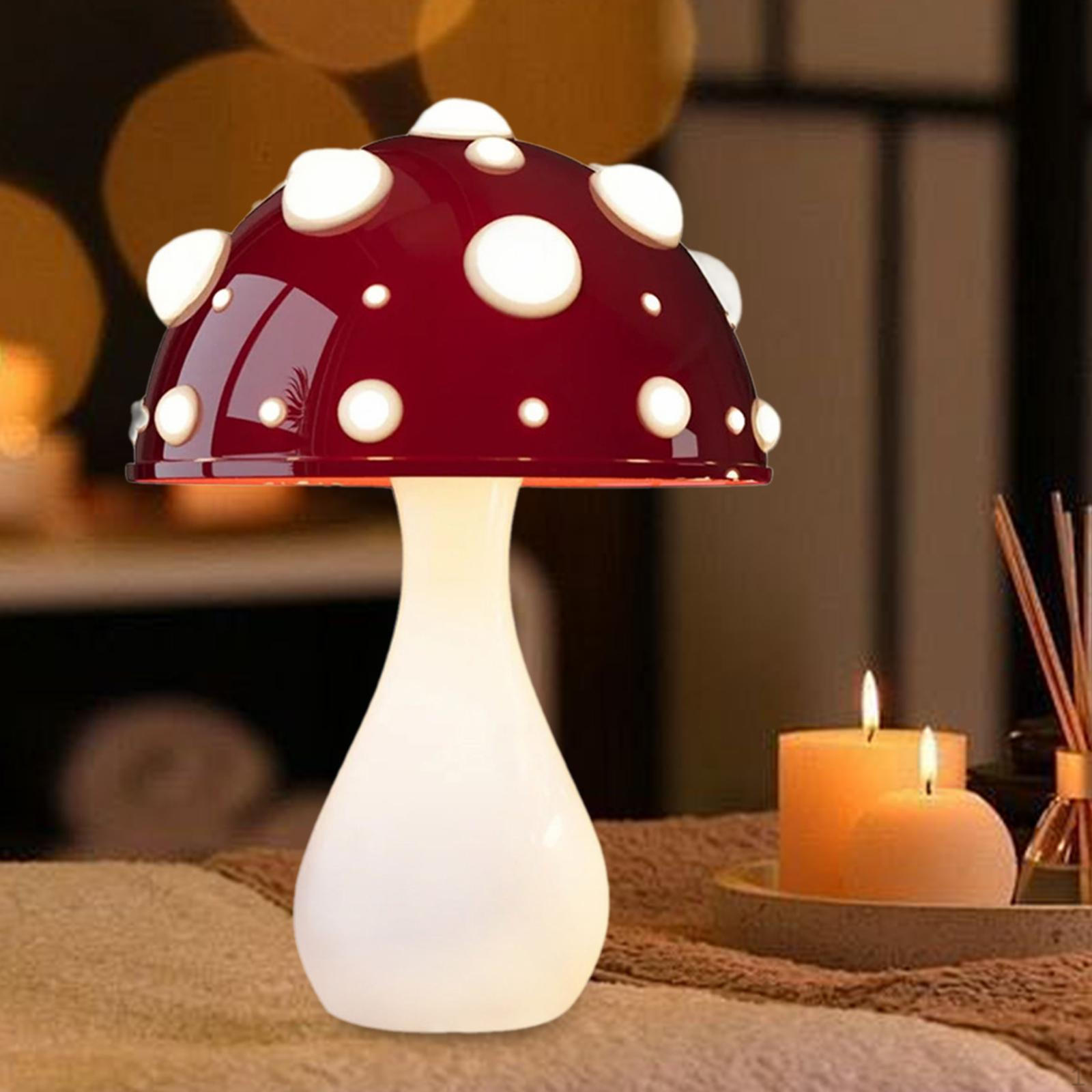 Table Lamp Mushroom Unique Design Small Gift Bedside for Vanity Bedroom Office white base white base
Table Lamp Mushroom Unique Design Small Gift Bedside for Vanity Bedroom Office white base white base