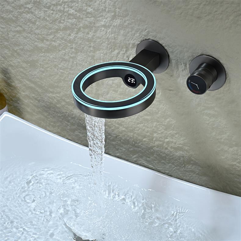 New Basin Faucet Wall Mounted Led Digital Display Bathroom Sink Tap Hot and cold Round Circle In-wall Mixer сірий колір
New Basin Faucet Wall Mounted Led Digital Display Bathroom Sink Tap Hot and cold Round Circle In-wall Mixer сірий колір