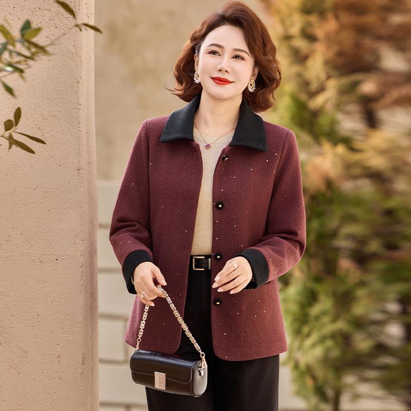Women s Spring Woolen Lapel Coat - Stylish Thin Cardigan for Mothers XL (95-110 lbs)
Women s Spring Woolen Lapel Coat - Stylish Thin Cardigan for Mothers XL (95-110 lbs)