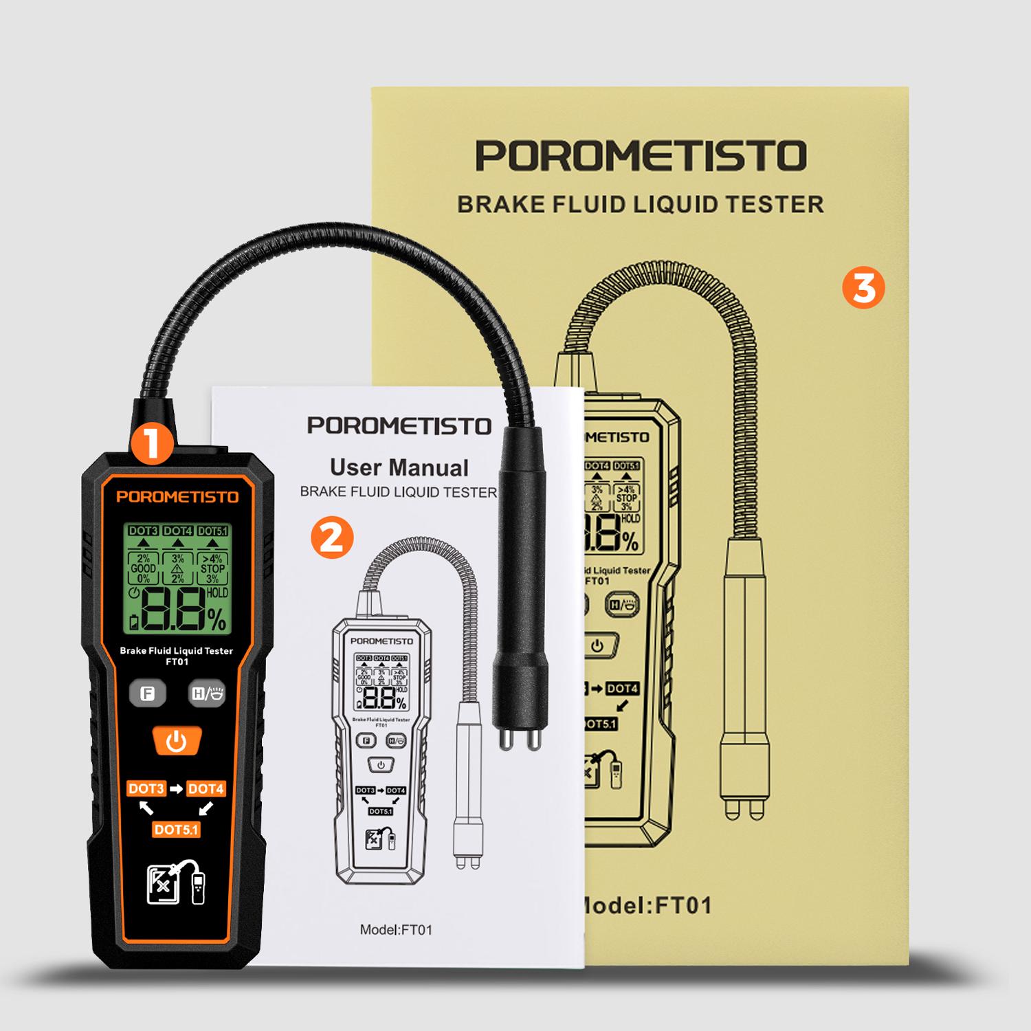 Digital Brake Fluid Tester DOT3/DOT4/DOT5.1 Auto Car Brake Oil Moisture Detector with Backlight Flexible Probe Brake Oil Tester FT01
Digital Brake Fluid Tester DOT3/DOT4/DOT5.1 Auto Car Brake Oil Moisture Detector with Backlight Flexible Probe Brake Oil Tester FT01