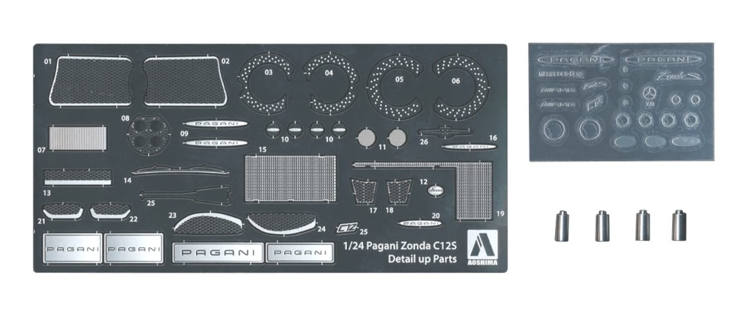 Aoshima Bunka Kyozaisha The Super Car Series Detail Up Parts Detail Up Parts Set for Pagani Zonda C12S Plastic Model Decal 1/24 TSC-09
Aoshima Bunka Kyozaisha The Super Car Series Detail Up Parts Detail Up Parts Set for Pagani Zonda C12S Plastic Model Decal 1/24 TSC-09
