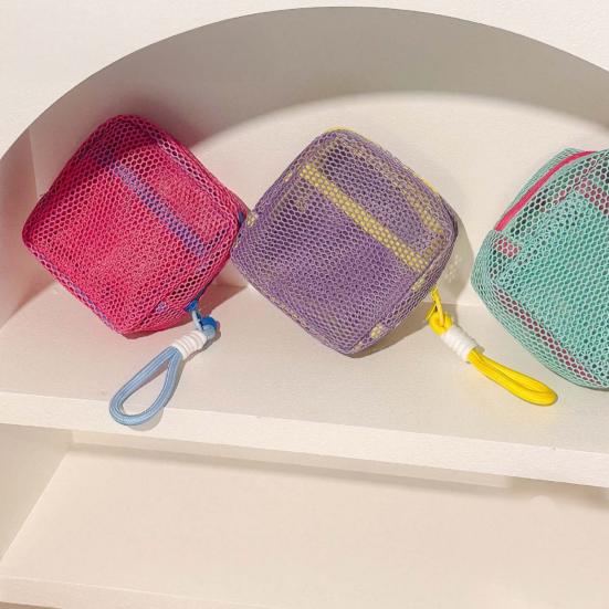 Portable Cosmetic Bag Square Mesh Storage Pouch Zipper Closure Bright Colors Mini Zipper Coin Purse Stationery Case
Portable Cosmetic Bag Square Mesh Storage Pouch Zipper Closure Bright Colors Mini Zipper Coin Purse Stationery Case