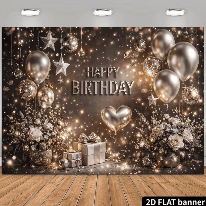 2D Black Silver Glitter Happy Birthday Backdrop Photography Banner 47.2x31.5inch/120*80cm
2D Black Silver Glitter Happy Birthday Backdrop Photography Banner 47.2x31.5inch/120*80cm