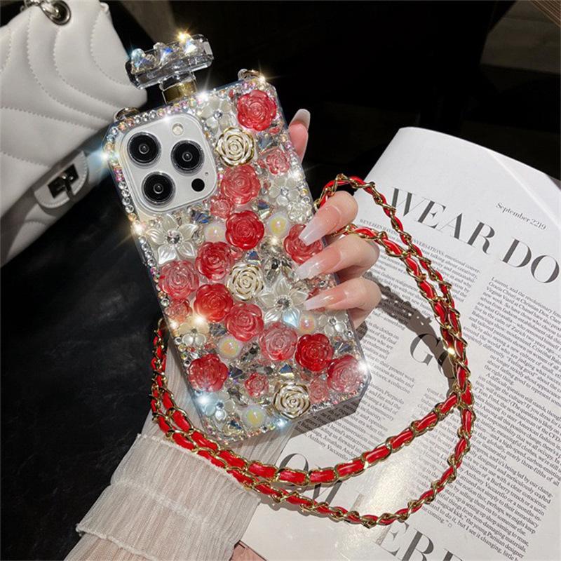 For Apple 16pro Perfume Bottle Phone Case Rhinestone Rose for IPhone17 Crossbody Full Diamond 14 Luxury For iPhone 7/8/SE 2020
For Apple 16pro Perfume Bottle Phone Case Rhinestone Rose for IPhone17 Crossbody Full Diamond 14 Luxury For iPhone 7/8/SE 2020