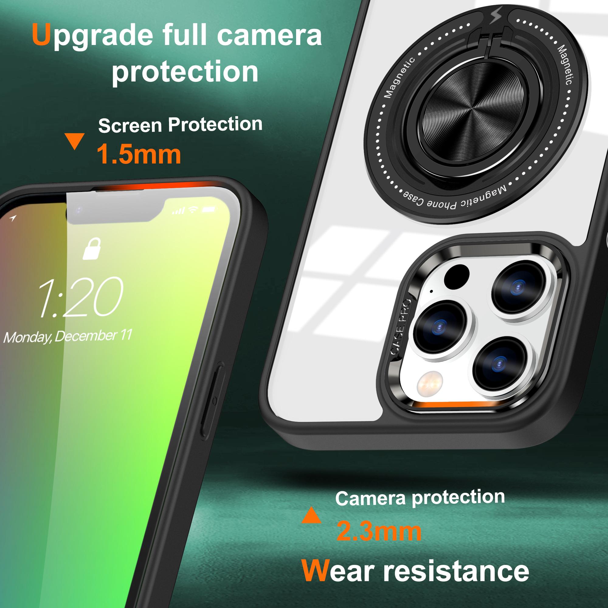 For iPhone 13 Pro Case Compatible with MagSafe Kickstand PC+TPU Hybrid Phone Cover Black
For iPhone 13 Pro Case Compatible with MagSafe Kickstand PC+TPU Hybrid Phone Cover Black