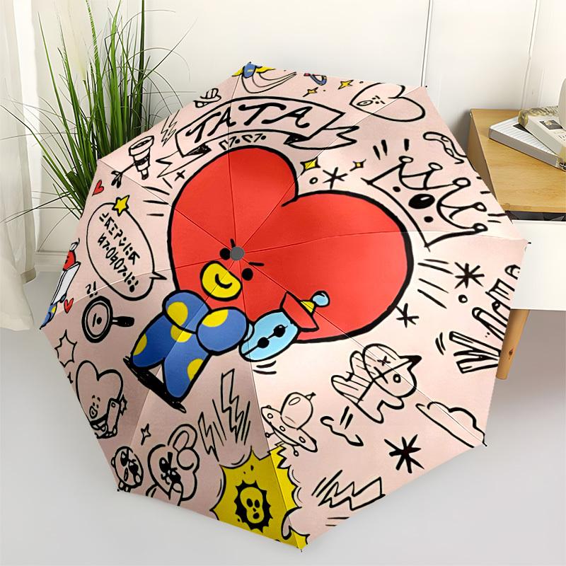 1pc BT21 TATA Heart Automatic Folding Umbrella - Compact 8-Rib Design, Durable Plastic & Iron, Perfect Gift for Friends & Family, Outdoor Umbrella, Fa
1pc BT21 TATA Heart Automatic Folding Umbrella - Compact 8-Rib Design, Durable Plastic & Iron, Perfect Gift for Friends & Family, Outdoor Umbrella, Fa