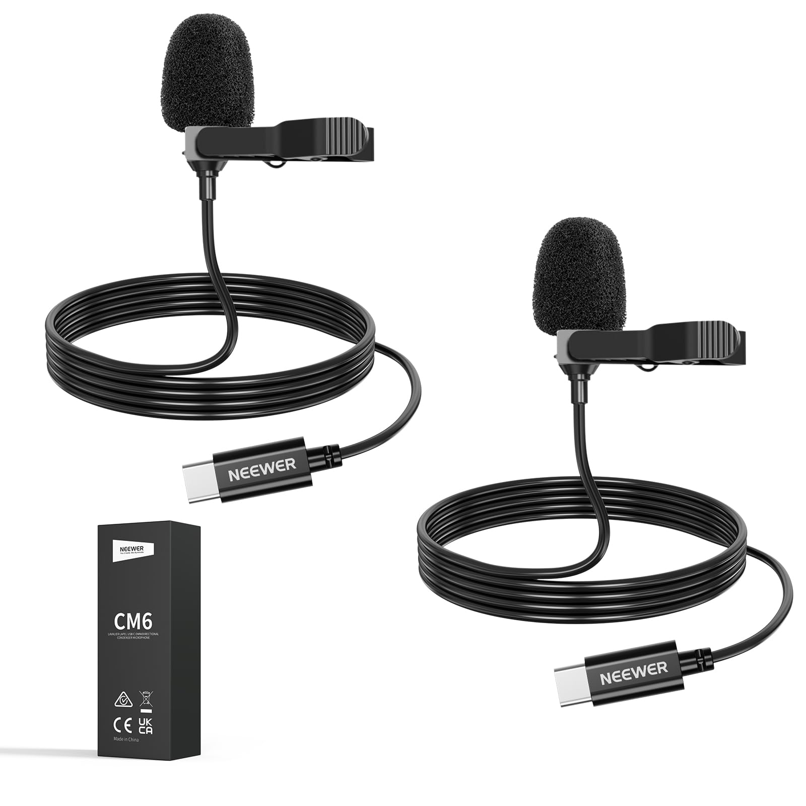 NEEWER Lavalier Lapel USB C Omnidirectional Plug 2m Condenser Mini Microphone Compatible with iPhone 15 Pro Android and PCs for and ASMR Microphone, білий
NEEWER Lavalier Lapel USB C Omnidirectional Plug 2m Condenser Mini Microphone Compatible with iPhone 15 Pro Android and PCs for and ASMR Microphone, білий