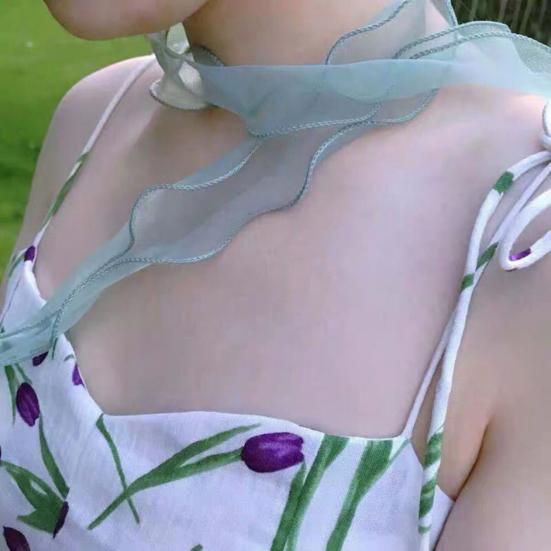 Women s Long Neckerchief Skinny Scarf Sheer Mesh Ribbon Tie Wrap Choker Lace Up Necklace for Party Wedding Costume Accessory зелений
Women s Long Neckerchief Skinny Scarf Sheer Mesh Ribbon Tie Wrap Choker Lace Up Necklace for Party Wedding Costume Accessory зелений