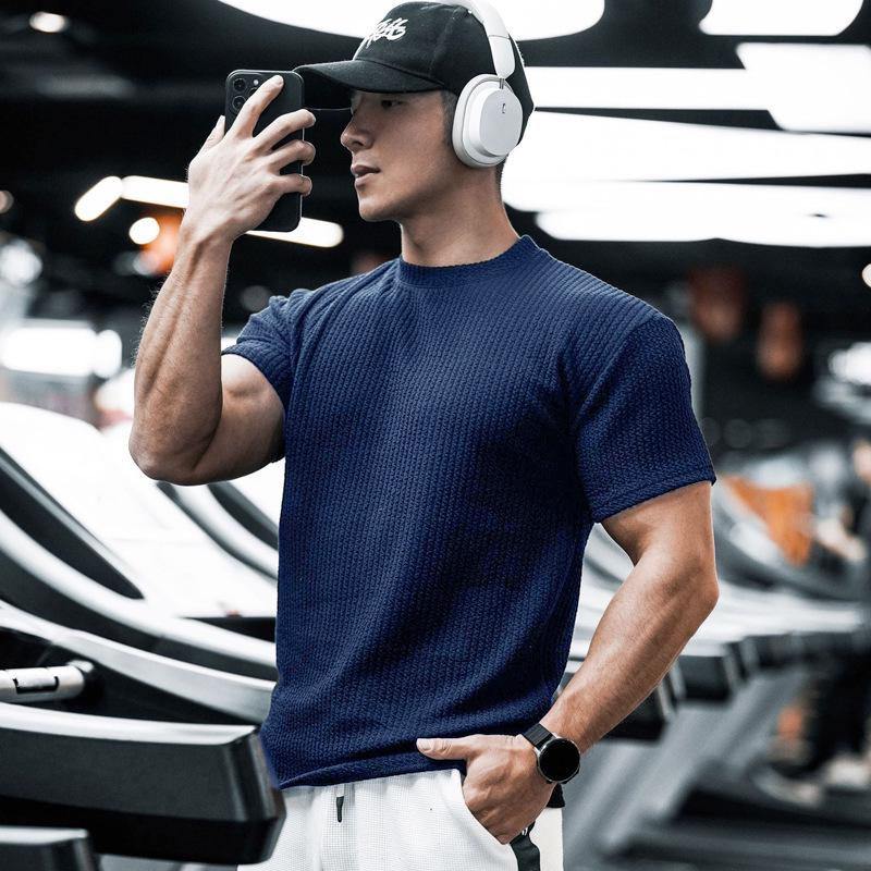 Men s Summer Quick-Dry Elastic Sports T-Shirt L темно-синього кольору
Men s Summer Quick-Dry Elastic Sports T-Shirt L темно-синього кольору
